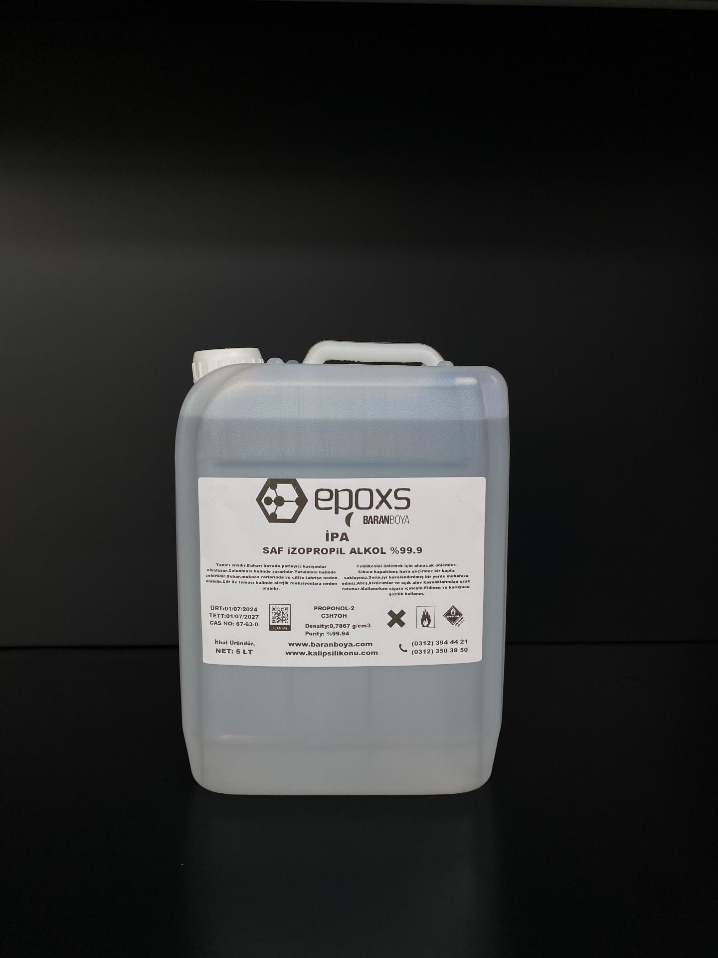 SAF İZOPROPİL ALKOL %99.9 İPA 5 LT.