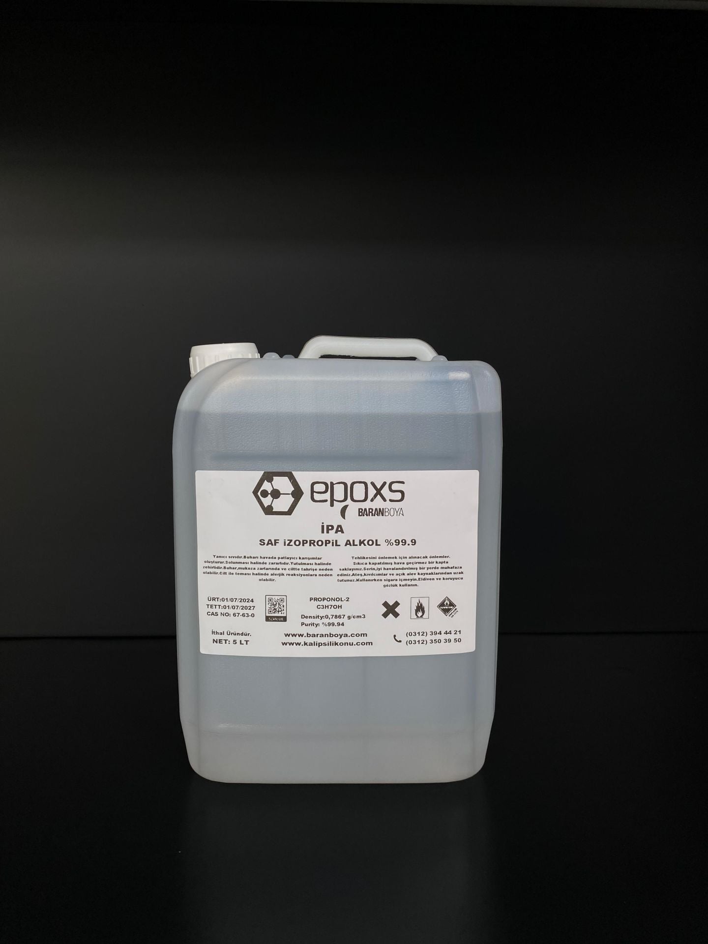 SAF İZOPROPİL ALKOL %99.9 İPA 5 LT.