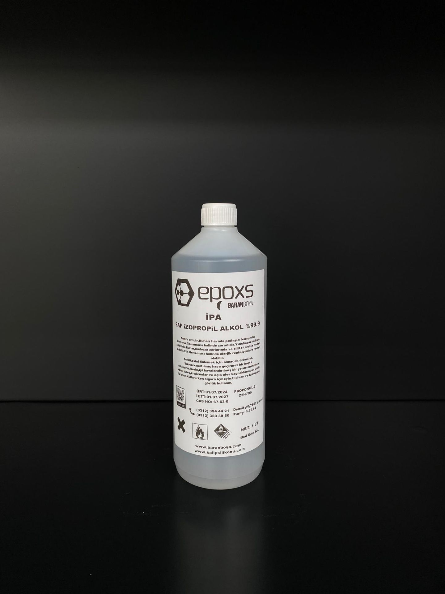 SAF İZOPROPİL ALKOL %99.9 İPA 1 LT. (2 ADET )